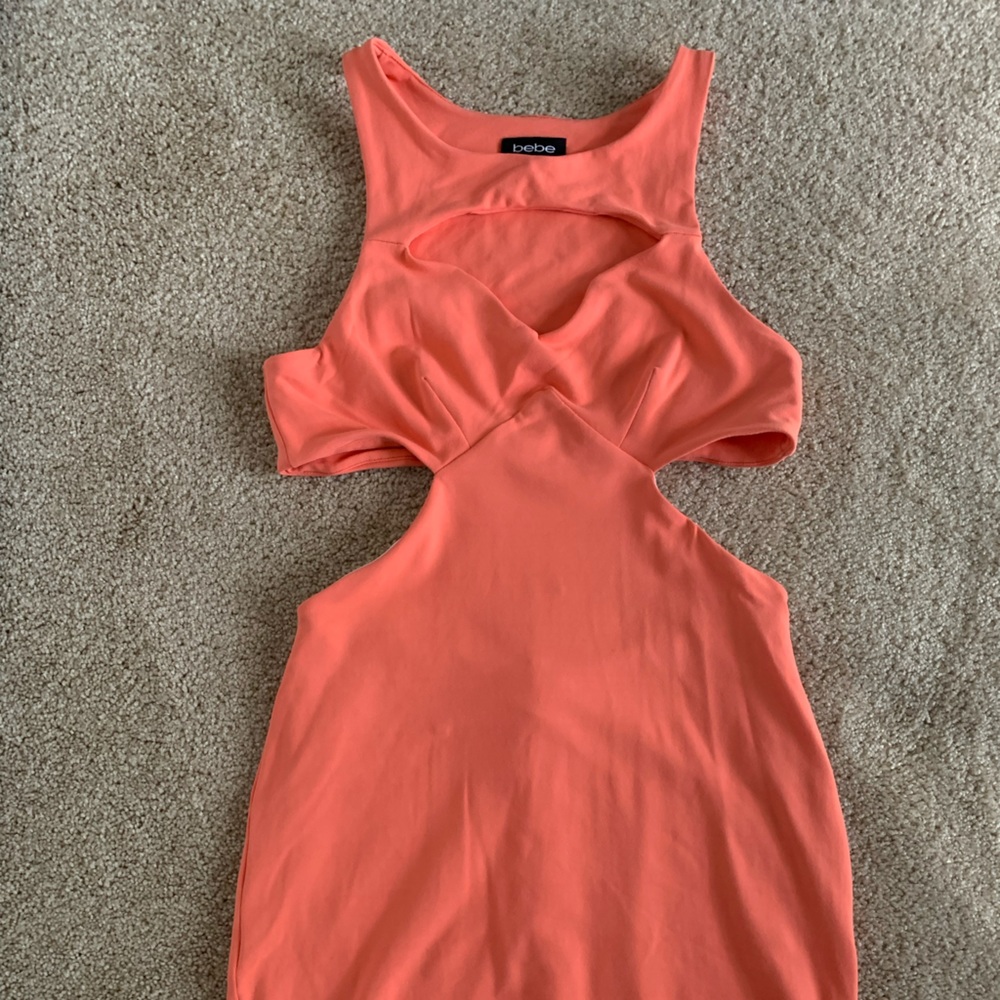Bebe Coral Cut Out Dress